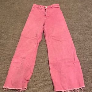 pink zara jeans